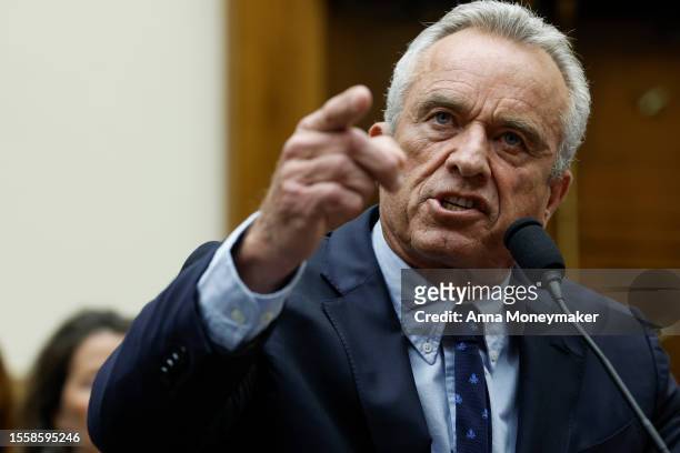 Democratic presidential candidate Robert F. Kennedy Jr. Speaks during a hearing with the House Judiciary Subcommittee on the Weaponization of the...