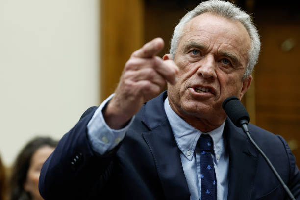 Democratic presidential candidate Robert F. Kennedy Jr. Speaks during a hearing with the House Judiciary Subcommittee on the Weaponization of the...