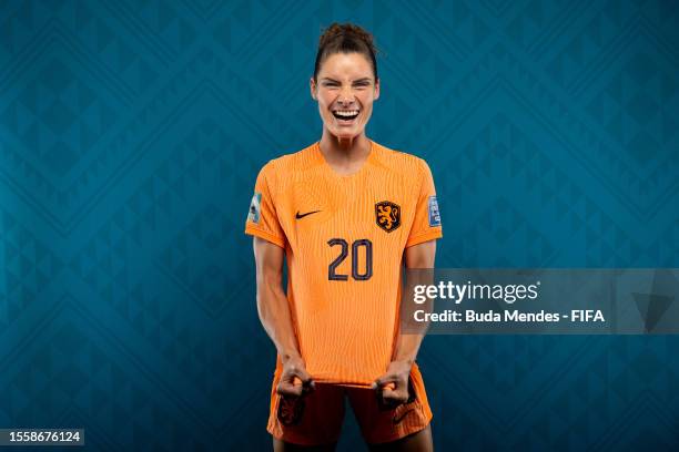 Dominique Janssen of Netherlands poses for a portrait during the official FIFA Women's World Cup Australia & New Zealand 2023 portrait session on...