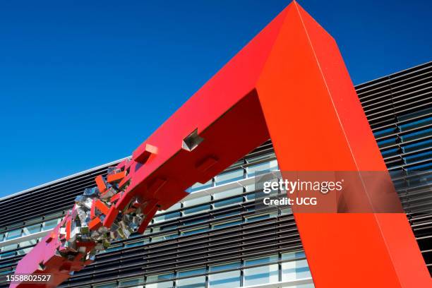 Modern office, sculpture and medical building in Headington, Oxford.