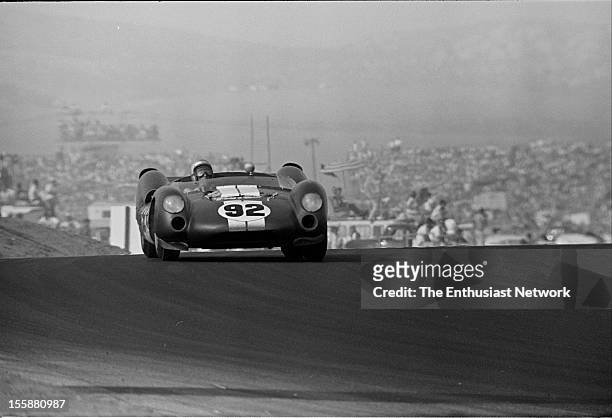 Times Grand Prix - Riverside. Richie Ginther of Shelby American, driving a Ford powered Cooper Monaco-King Cobra.