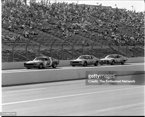 Los Angeles Times 500 - Ontario Motor Speedway. Bobby Allison came from fourth position on the grid to take the checkered flag in his 1974 AMC...