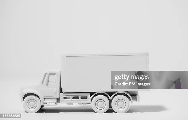 box truck painted white - toy truck stock pictures, royalty-free photos & images