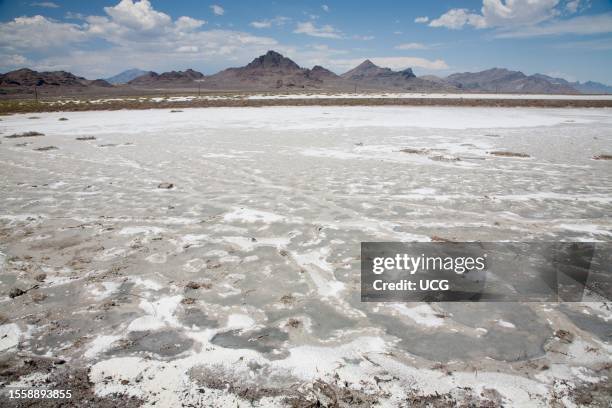 Bonneville salt flats near Wendover, Utah.