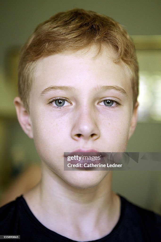 A portrait of a young boy