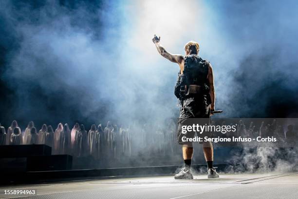 Blanco performs at San Siro Stadium on July 20, 2023 in Milan, Italy.