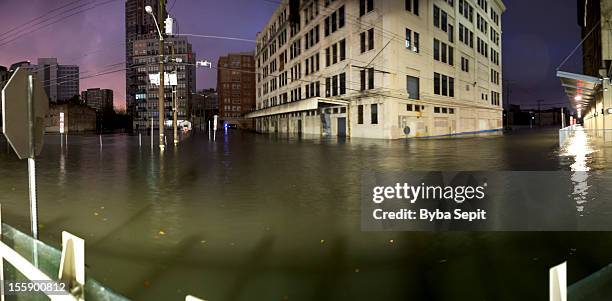 flooded city streets. - storm surge stock pictures, royalty-free photos & images