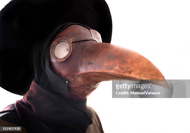 plage doctor mask - bubonic plague mask stock pictures, royalty-free photos & images