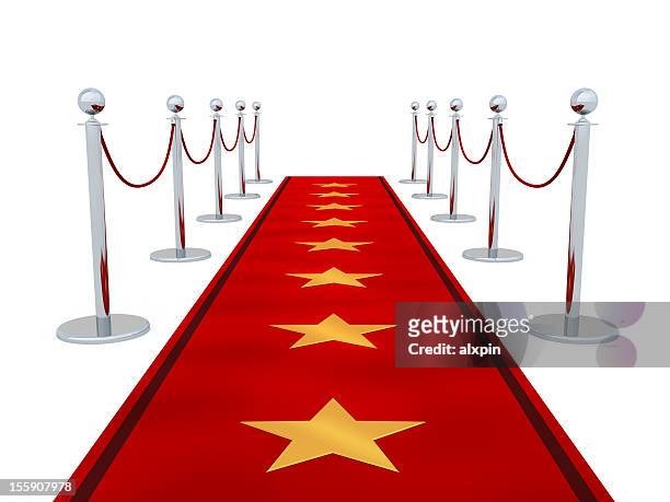 vector image of a red carpet with stars - comedy central night of too many stars red carpet stockfoto's en -beelden