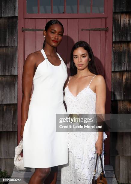 Melodie Monrose and Coco Baudelle at the Ralph Lauren, NET-A-PORTER and MR PORTER'S Intimate Summer Dinner July 27, 2023 in East Hampton, New York.