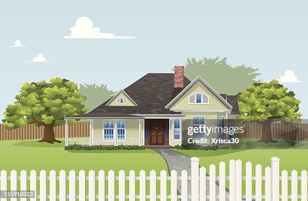 stockillustraties, clipart, cartoons en iconen met dream home - gazon