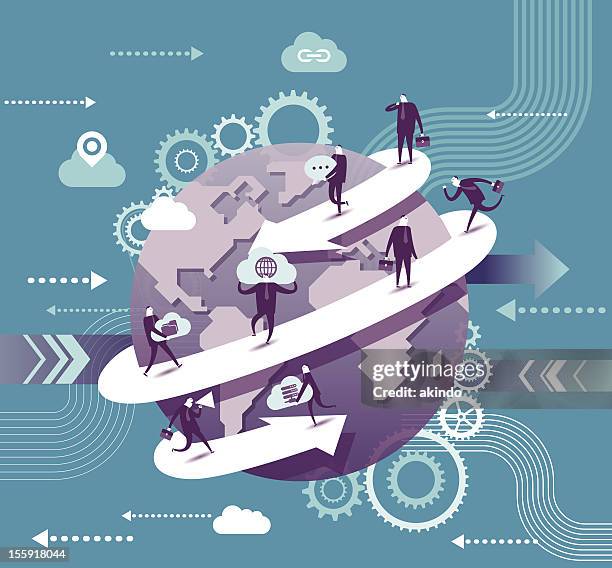 global business - international collaboration stock illustrations
