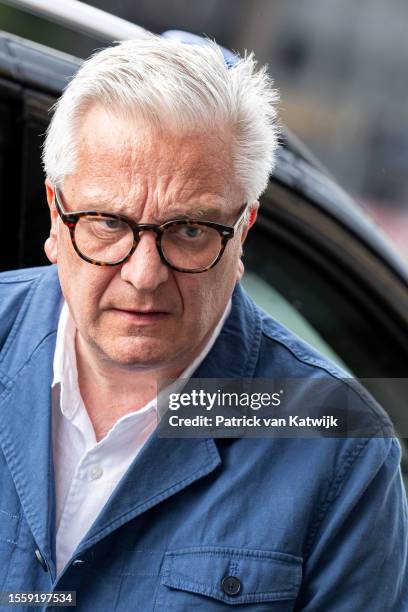 Prince Laurent of Belgium attends a concert the evening before the National day at Flagey concert hall on July 20, 2023 in Brussels, Belgium.