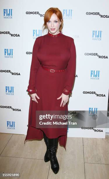 Christina Hendricks arrives at the Los Angeles special screening of "Ginger & Rosa" held at The Paley Center for Media on November 8, 2012 in Beverly...