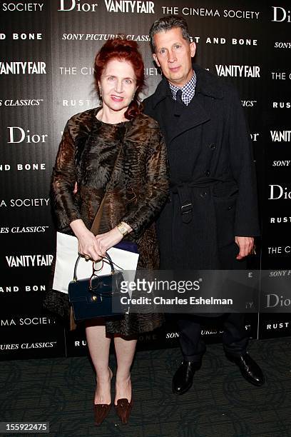 Magazine Editor-in-Chief Stefano Tonchi attends The Cinema Society with Dior & Vanity Fair host a screening of "Rust and Bone" at Landmark Sunshine...