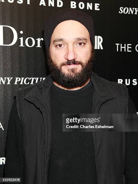Actor Gregg Bello attends The Cinema Society with Dior & Vanity Fair host a screening of "Rust and Bone" at Landmark Sunshine Cinema on November 8,...