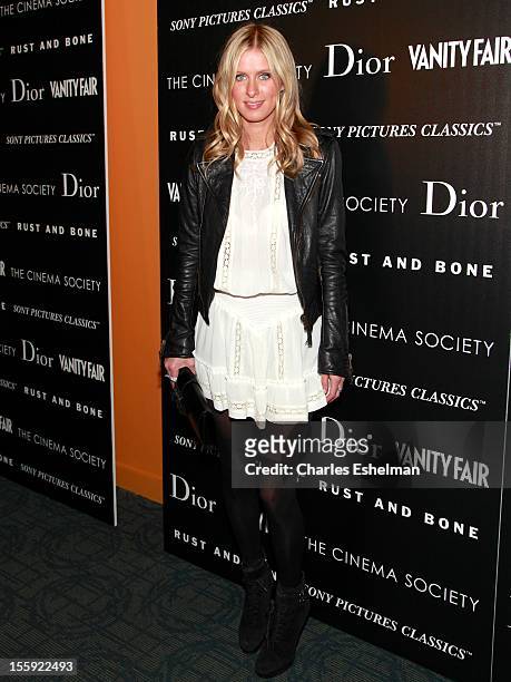 Nicky Hilton attends The Cinema Society with Dior & Vanity Fair host a screening of "Rust and Bone" at Landmark Sunshine Cinema on November 8, 2012...