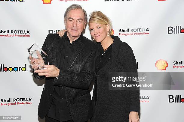 Legend of Live' award recipient Neil Diamond and wife Katie McNeil Diamond attend the 2012 Billboard Touring Awards Reception at The Roosevelt Hotel...