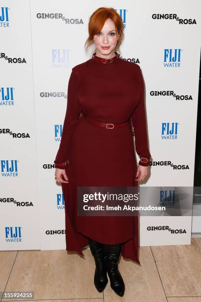 Actress Christina Hendricks attends the screening of A24 Films' "Ginger & Rosa" at The Paley Center for Media on November 8, 2012 in Beverly Hills,...