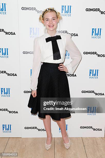 Actress Elle Fanning attends the screening of A24 Films' "Ginger & Rosa" at The Paley Center for Media on November 8, 2012 in Beverly Hills,...