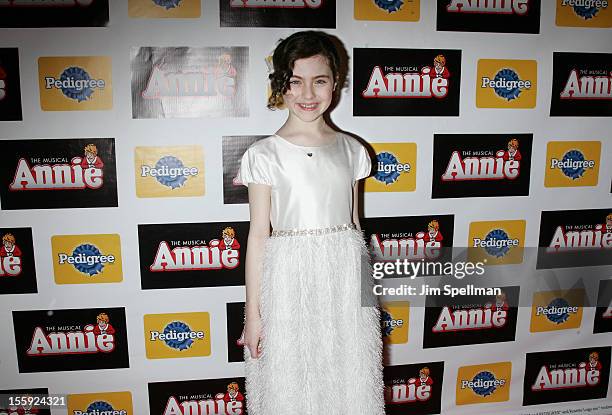 Actress Lilla Crawford attends the "Annie" Broadway Opening Night after party at the Hard Rock Cafe New York on November 8, 2012 in New York City.