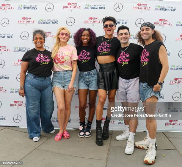 Juliet' Broadway Show cast members Melanie La Barrie, Betsy Wolfe, Rachel Webb and Justin David Sullivan are seen during the 'Broadway in Bryant...