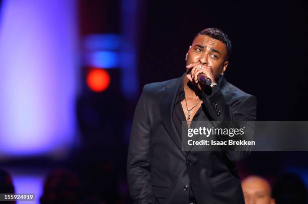 Recording artist Ginuwine of TGT performs performs during the Soul Train Awards 2012 at PH Live at Planet Hollywood Resort & Casino on November 8,...