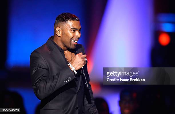 Recording artist Ginuwine of TGT performs performs during the Soul Train Awards 2012 at PH Live at Planet Hollywood Resort & Casino on November 8,...
