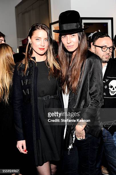Amber Heard and Tasya Van Ree attend Stephen Webster Hosts Tasya Van Ree "Replica" Exhibition on November 8, 2012 in Los Angeles, California.