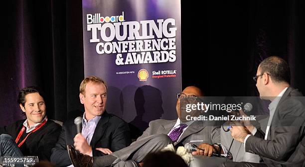 Jordan Zachary, Charlie Walker, Charles J. Johnson and Bill Werde attend the 2012 Billboard Touring Conference & Awards Keynote Address at Roosevelt...