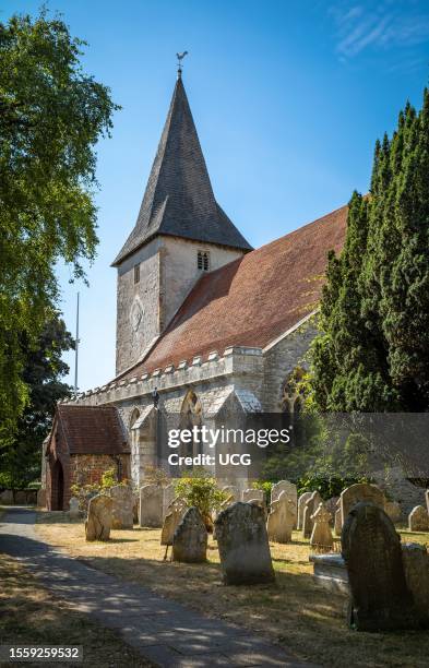 The Anglican Holy Trinity Church in Bosham, West Sussex, UK. The church is the oldest known place of worship in West Sussex, lying at the heart of...