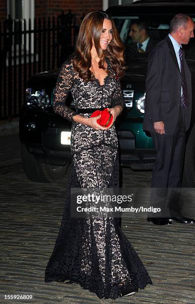 Catherine, Duchess of Cambridge attends a gala dinner in aid of the University of St. Andrews 600th Anniversary Campaign at Middle Temple Hall on...
