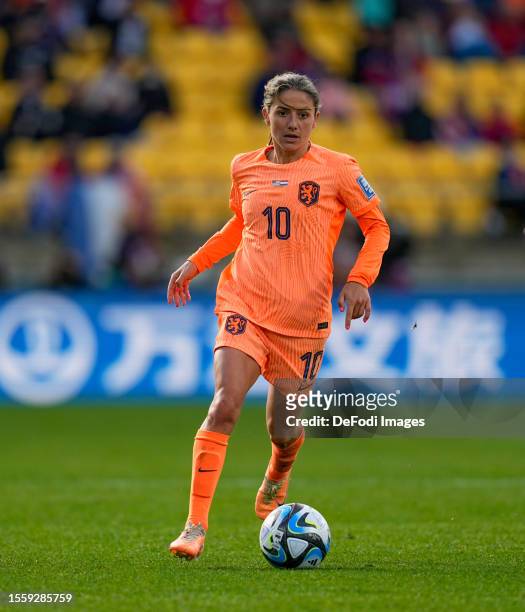 Danielle Van De Donk of Netherlands controls the ball during the FIFA Women's World Cup Australia & New Zealand 2023 Group E match between USA and...