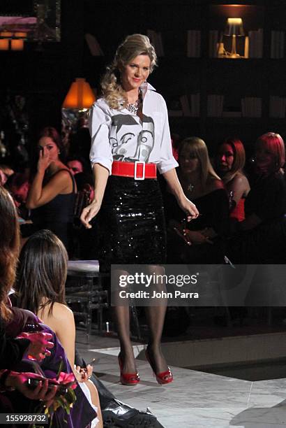 Sonya Smith walks the runway at the Miami Hair, Beauty & Fashion 2012 By Rocco Donna at Viceroy Hotel Spa on November 8, 2012 in Miami, Florida.