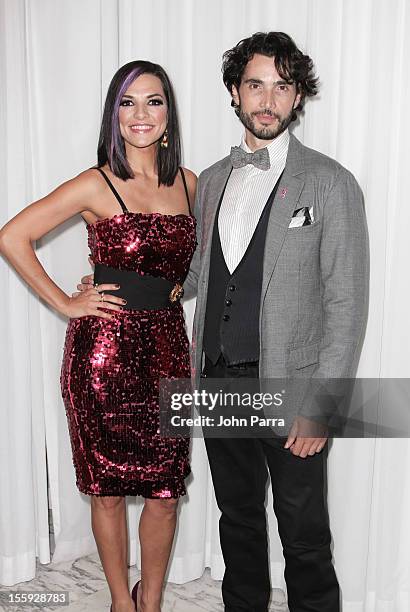 Candela Ferro and Khotan Fernandez attends Miami Hair, Beauty & Fashion 2012 By Rocco Donna at Viceroy Hotel Spa on November 8, 2012 in Miami,...