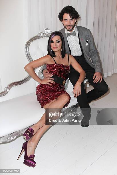 Candela Ferro and Khotan Fernandez attends Miami Hair, Beauty & Fashion 2012 By Rocco Donna at Viceroy Hotel Spa on November 8, 2012 in Miami,...