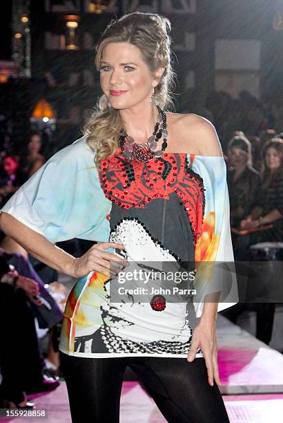 Sonya Smith walks the runway at the Miami Hair, Beauty & Fashion 2012 By Rocco Donna at Viceroy Hotel Spa on November 8, 2012 in Miami, Florida.