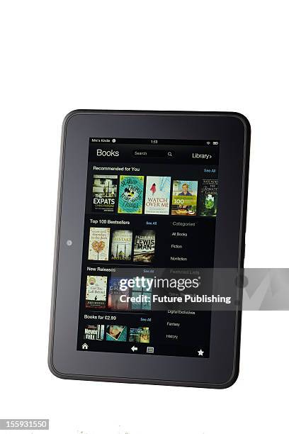 Amazon's Kindle Fire HD e-book reader and mini tablet computer, October 29, 2012.