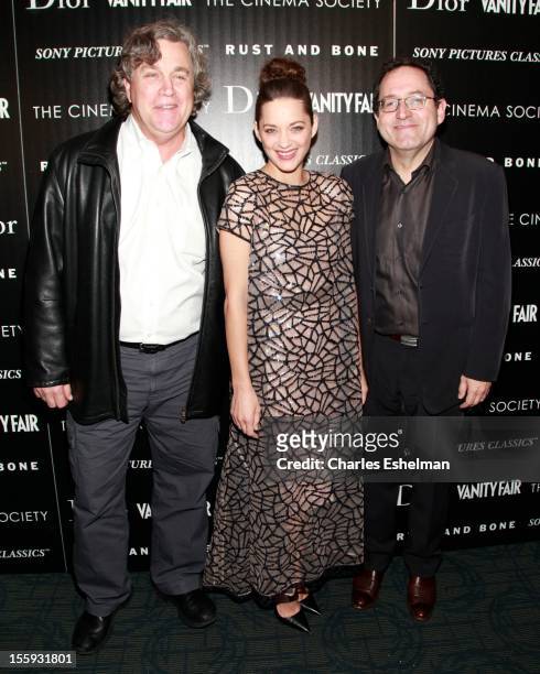 Sony Pictures Classics Co-President Tom Bernard, actress Marion Cotillard and and Sony Pictures Classics Co-President Michael Barker attend The...