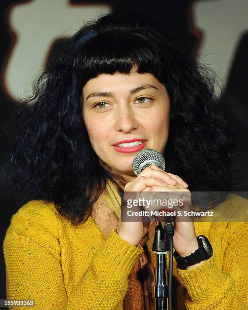 Comedian Melissa Villasenor performs during her appearance at The Ice House Comedy Club on November 8, 2012 in Pasadena, California.