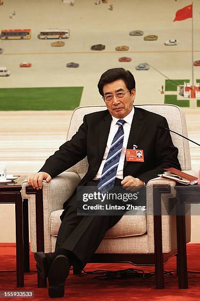 Beijing Municipal Communist Party Secretary Guo Jinlong attends a meeting of the 18th Communist Party Congress at the Great Hall of the People on...