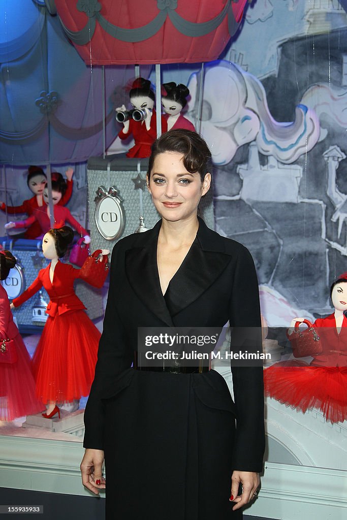 Printemps Haussmann Christmas Illuminations Launch By Marion Cotillard