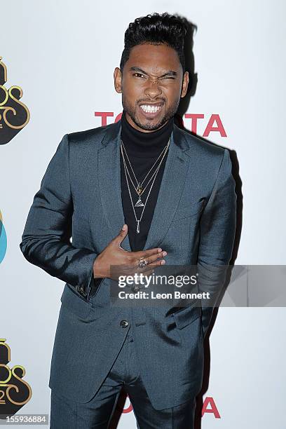Miguel arrives at the Soul Train Awards 2012 - Arrivals at Planet Hollywood Casino Resort at on November 8, 2012 in Las Vegas, Nevada.