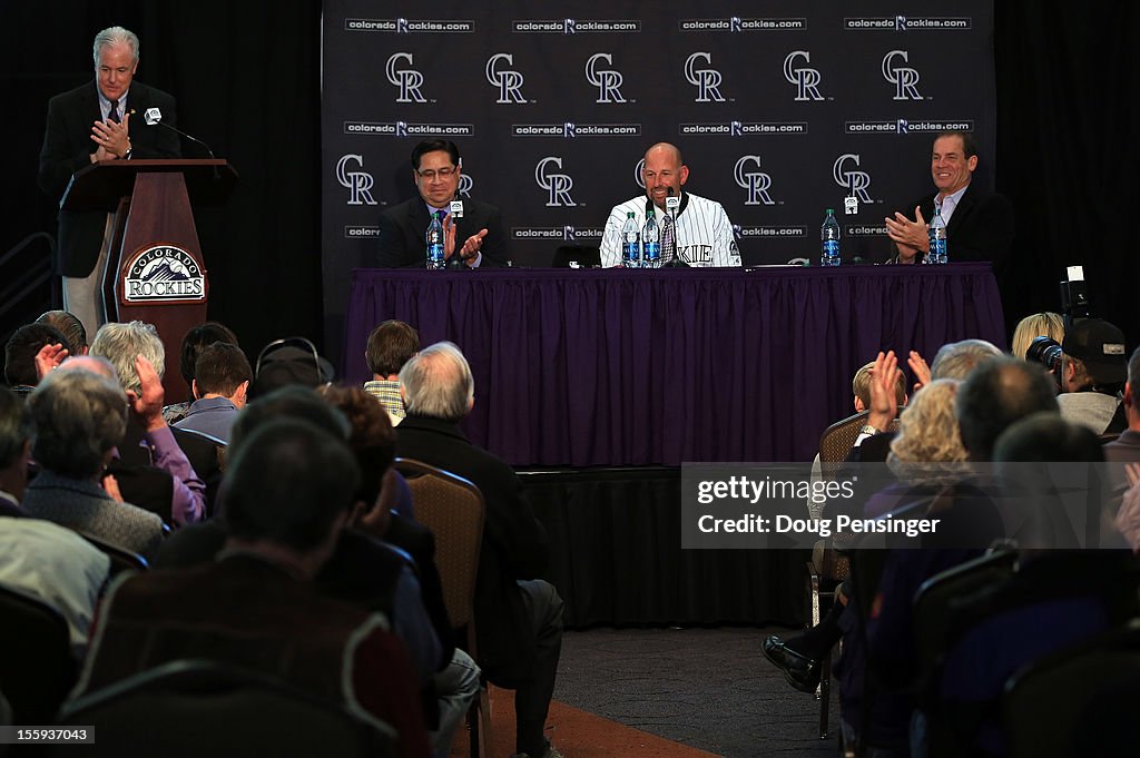 Colorado Rockies Introduce Walt Weiss