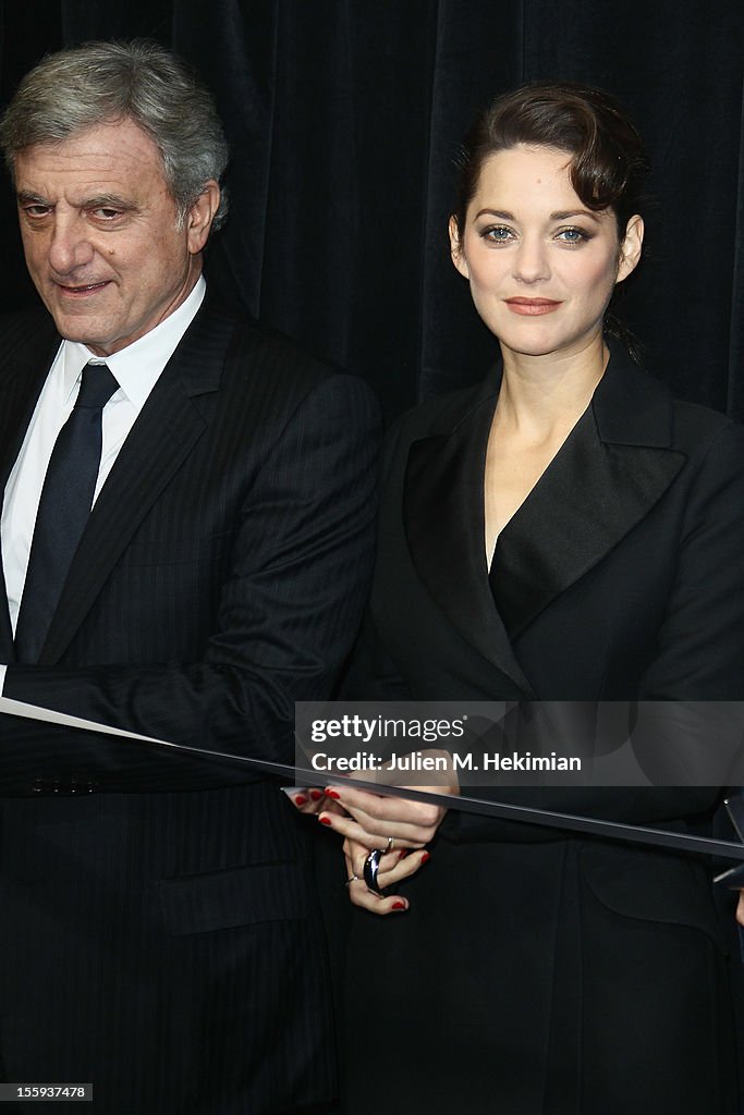 Printemps Haussmann Christmas Illuminations Launch By Marion Cotillard