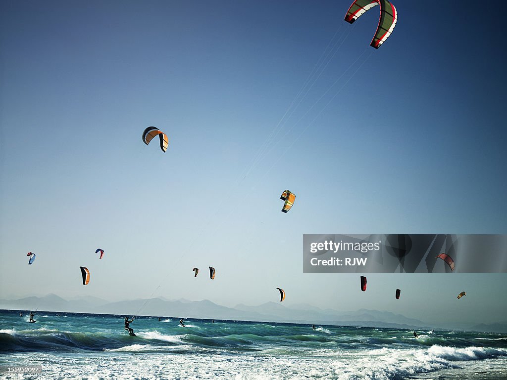 Kite Surfers Milo Beach