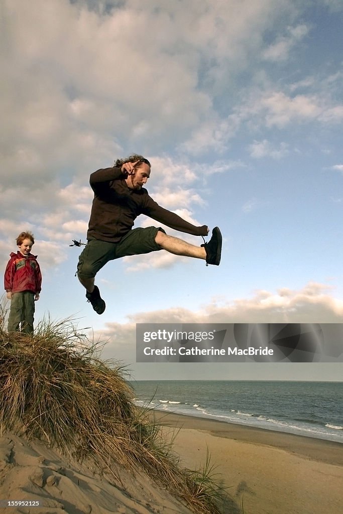 Sand dune jump