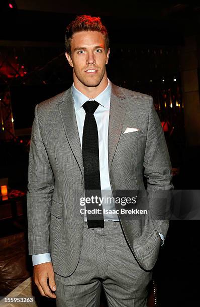 Arizona Cardinals linebacker Stewart Bradley appears at the reception for the Las Vegas premiere of "Zarkana by Cirque du Soleil" at the Gold...