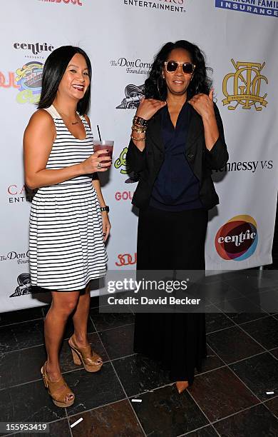 Hennessy's west coast marketing manager Thuy-Anh Nguyen and singer Jody Watley attend the first annual Soul Train Celebrity Golf Invitational...