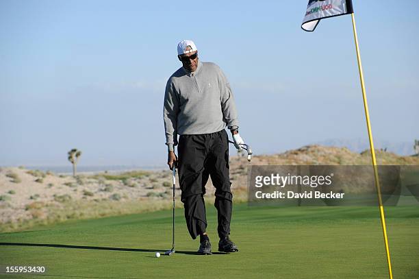 Legend Julius Erving attends the first annual Soul Train Celebrity Golf Invitational presented by Hennessy at the Las Vegas Paiute Golf Resort on...